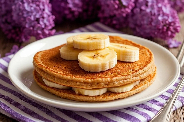 Овсяноблин с бананом - полезный завтрак за пять минут