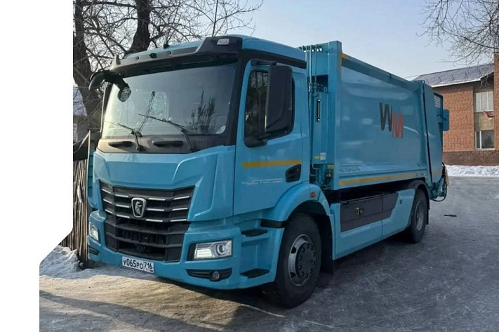 В Иркутске прошли испытания электрического мусоровоза КАМАЗа