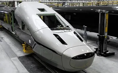 РЖД показали носовую часть будущего высокоскоростного поезда