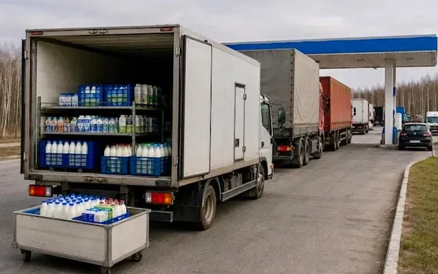 Молоко застряло на заправках