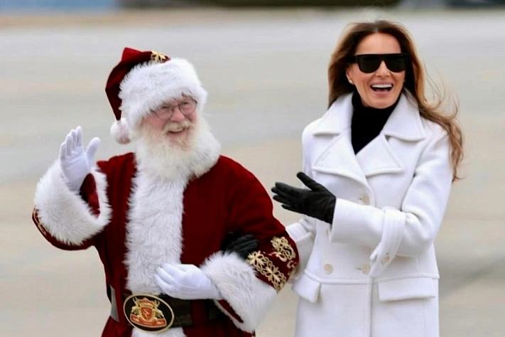 Чёрный свитер, белое пальто и жизнь Мелании Трамп