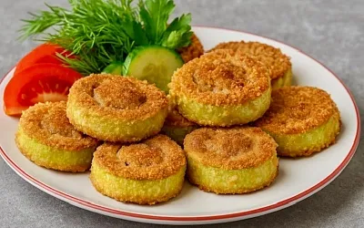 Фаршированные кольца кабачков