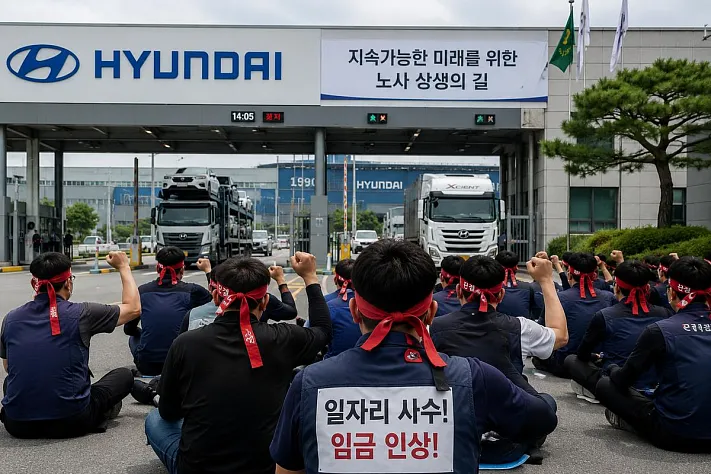 Hyundai остановила конвейеры из-за спора о роботах