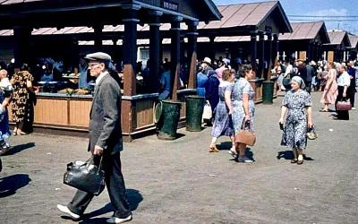 Как выглядел Тишинский рынок в 1960-х: редкая фотография Пауля Поппера