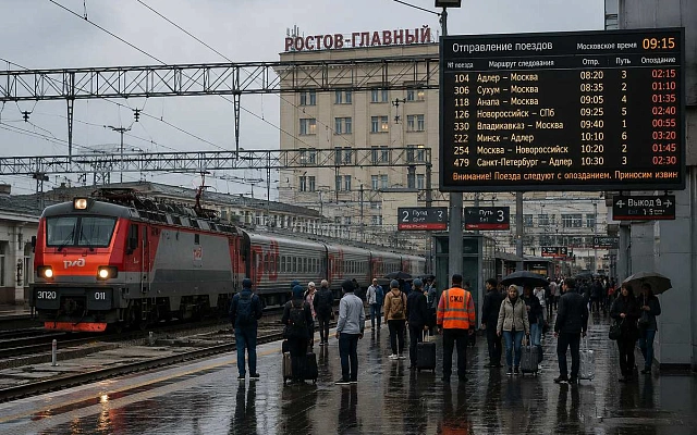 Непогода задержала 27 поездов в Ростове-на-Дону