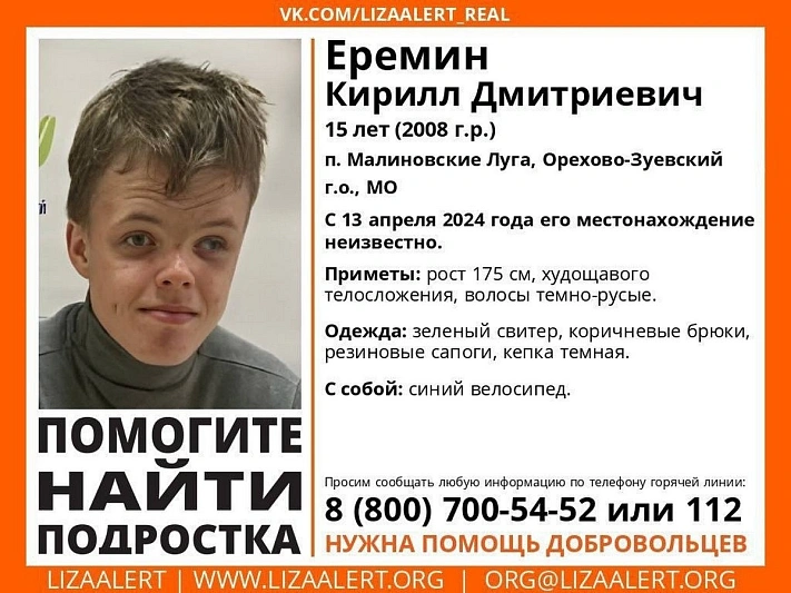 В Московской области неделю ищут пропавшего подростка