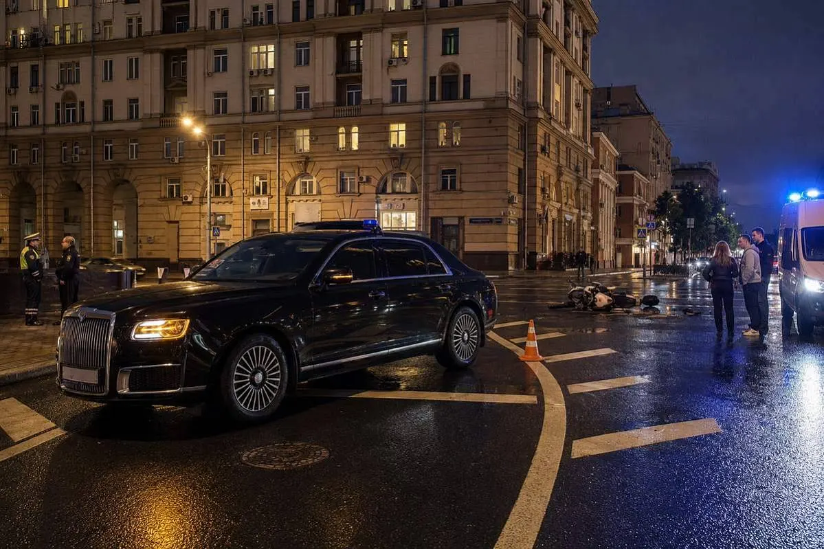 Aurus, связанный с ЛДПР, попал в ДТП с мотоциклом