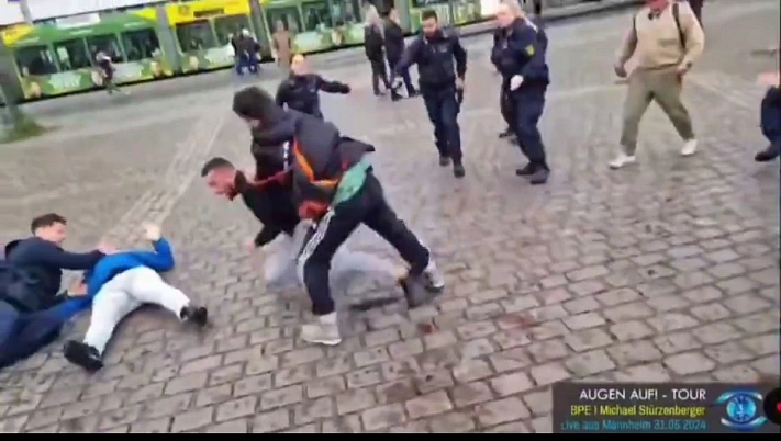 В Германии неизвестный напал с ножом на участников антиисламской акции