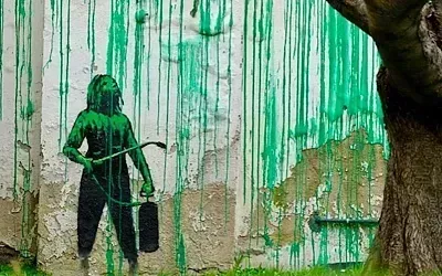 Бэнкси вновь напомнил о себе — новая работа уличного художника в Лондоне