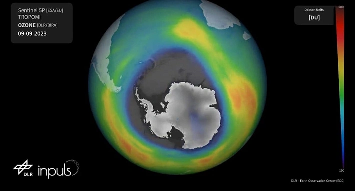 Озоновая дыра над Антарктидой вновь стала огромных размеров