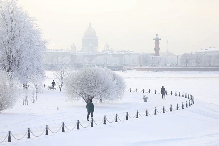 В Санкт-Петербурге объявлен «жёлтый» уровень опасности из-за морозов до –20°