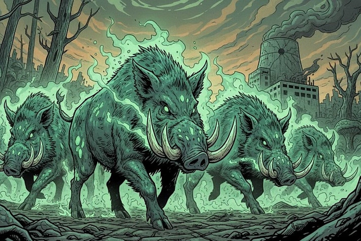 В Германии массово отстреливают радиоактивных кабанов