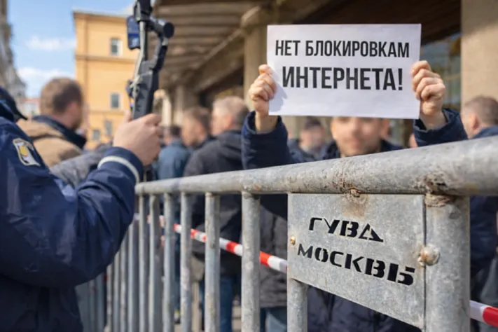 К администрации президента в Москве пришли с обращениями против блокировок интернета