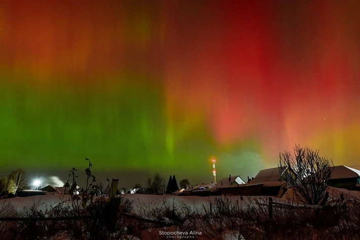 Предстоящей ночью многие россияне смогут увидеть северное сияние