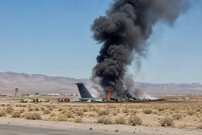 B-52 разбился на базе Эдвардс