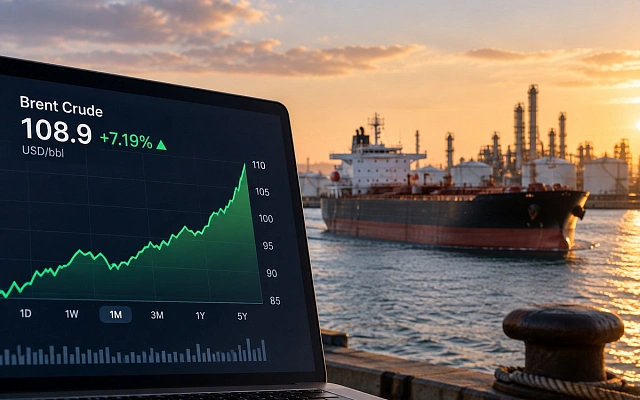 Brent приблизилась к $110 на фоне конфликта