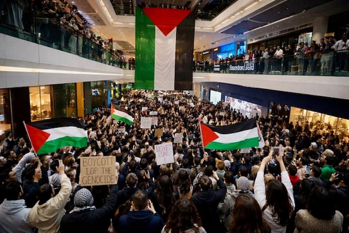 Антиизраильские активисты устроили акцию в ТЦ Лондона в день распродаж