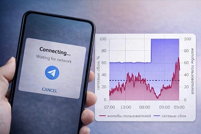 Зафиксирован массовый сбой Telegram в России утром 10 апреля