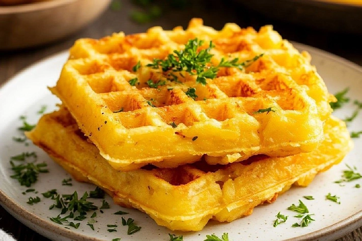 Делаем на обед картофельные вафли