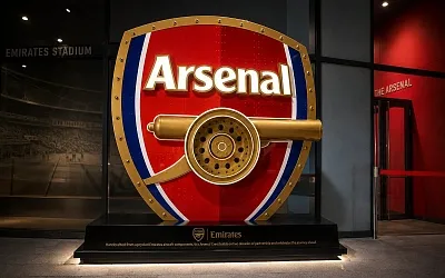 Emirates собрала герб Arsenal из деталей самолётов