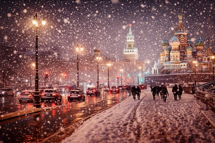 Москву засыпет этой ночью