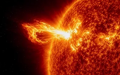 На Солнце произошла сильная вспышка класса M5.7