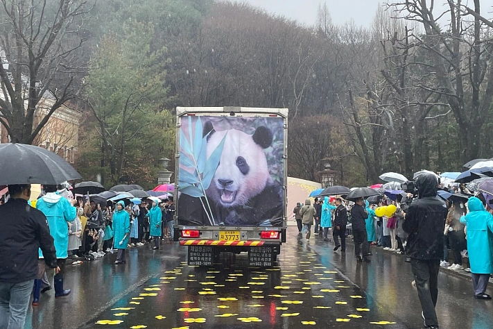 В Южной Корее тысячи людей пришли попрощаться с пандой Фу Бао