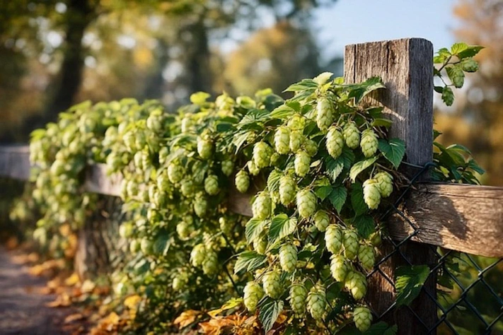 Хмель обыкновенный помогает оживить сад и спрятать лишнее