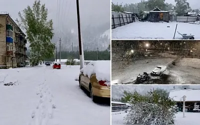 Дальний Восток снова засыпало снегом перед летом