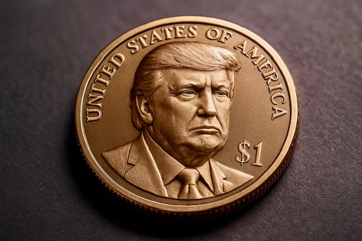 Сенаторы-демократы против президента на долларовой монете