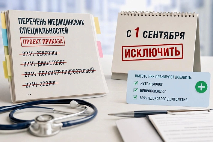 Минздрав хочет убрать сексологов и диабетологов из списка медспециальностей