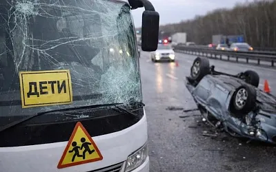 Под Обнинском в ДТП попал автобус с детьми