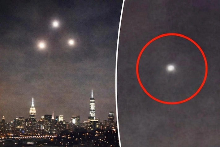 Три яркие точки заметили в небе над Нью-Йорком