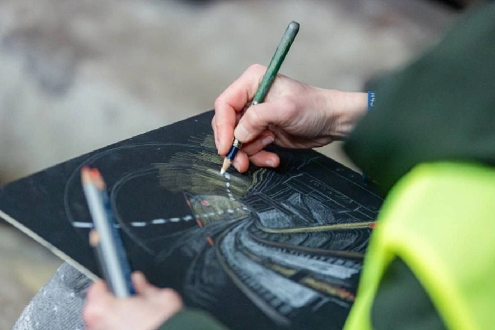 В московском метро прошла ночная художественная сессия