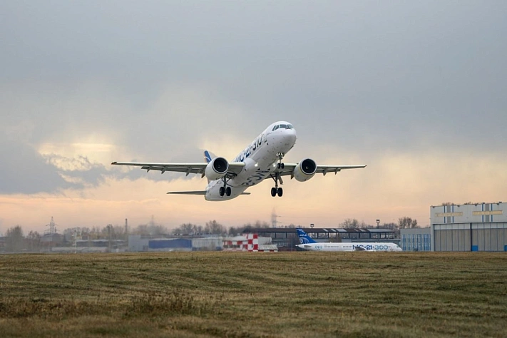 Второй самолёт МС-21 успешно совершил испытательный полёт