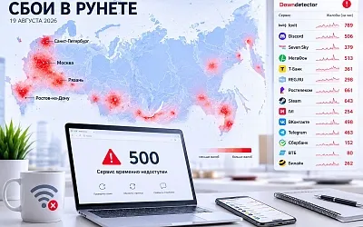 Рунет накрыла волна сбоев у десятков сервисов