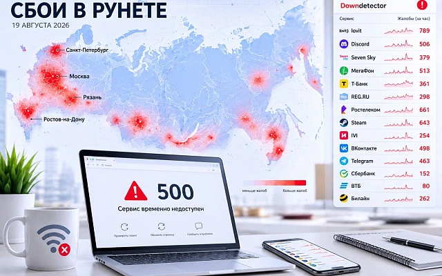 Рунет накрыла волна сбоев у десятков сервисов