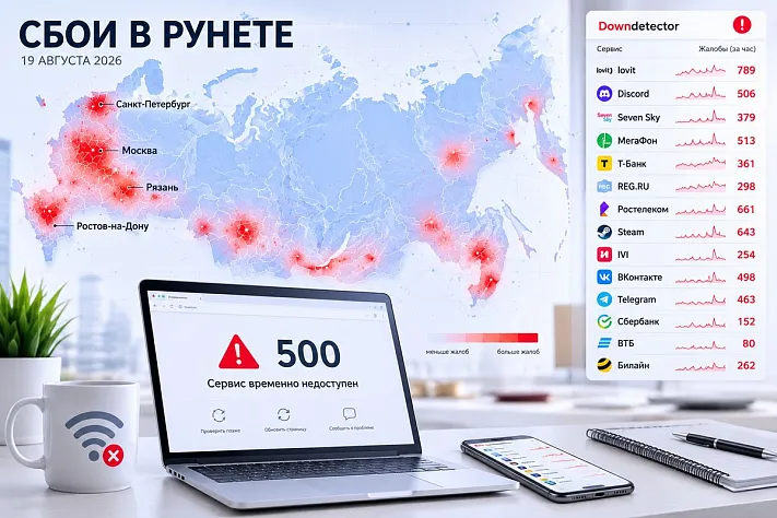 Рунет накрыла волна сбоев у десятков сервисов