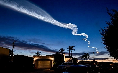 След Falcon 9 нашли в верхней атмосфере
