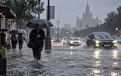 Москва встретит выходные сильным дождём и ветром