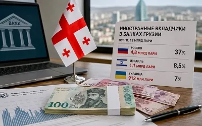 Россияне держат в банках Грузии 4,8 млрд лари