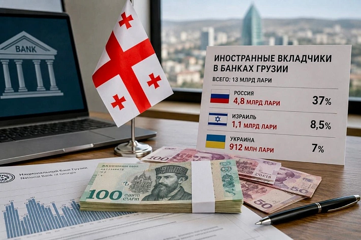 Россияне держат в банках Грузии 4,8 млрд лари