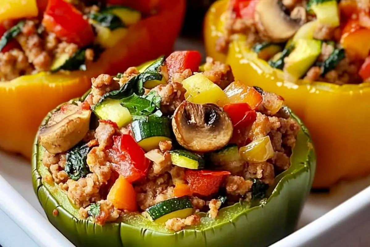 Итальянские фаршированные перцы с индейкой и овощами от Седовой
