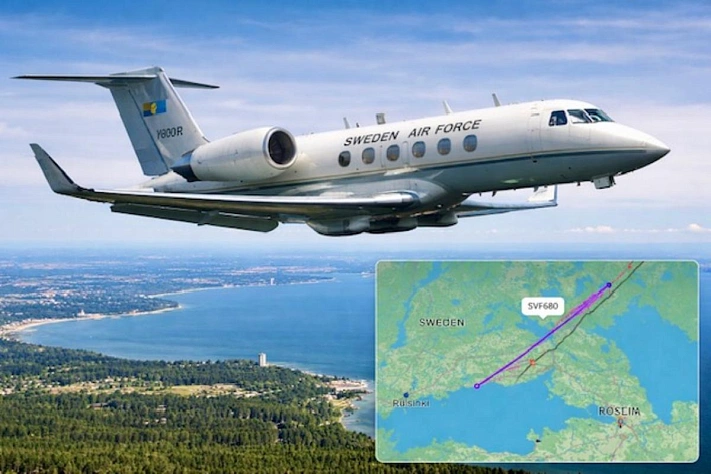 Шведский военный самолёт заметили у границы России в Финляндии