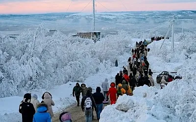 Жители Мурманска встретили первый восход солнца после полярной ночи