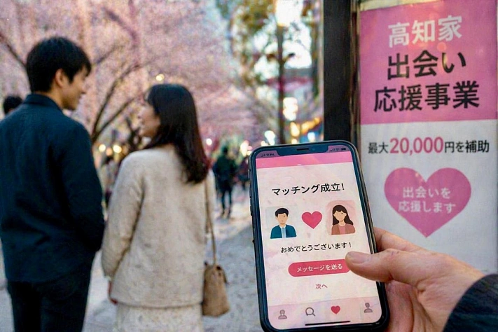В Японии решили доплатить за поиск любви через приложение