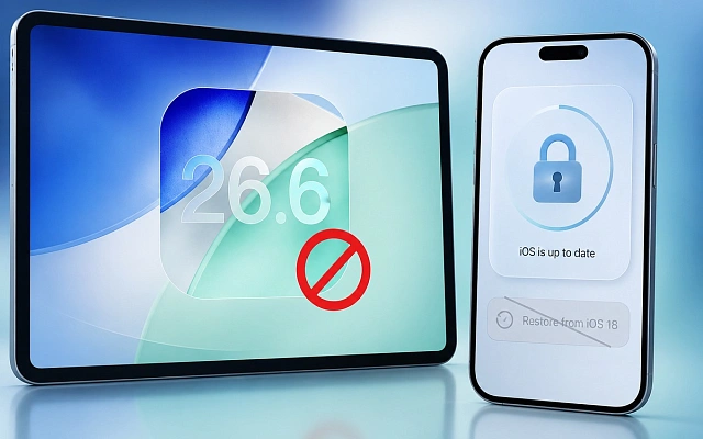 Apple закрыла откат с iOS 26.6 и 18.7.9