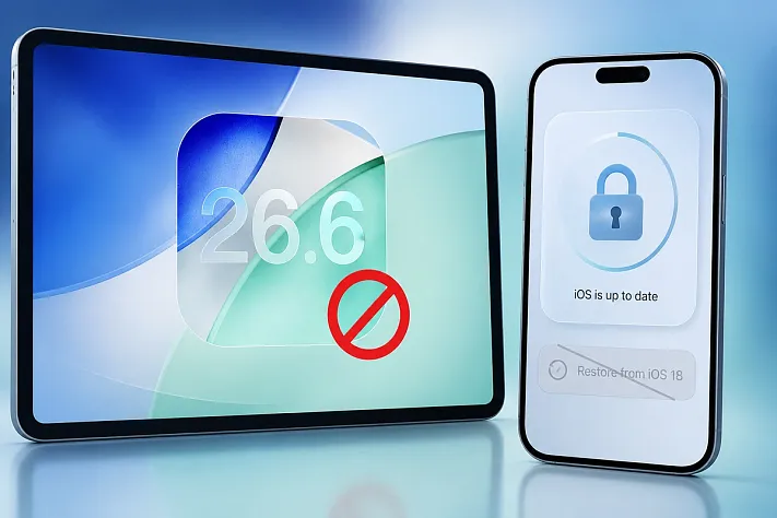 Apple закрыла откат с iOS 26.6 и 18.7.9
