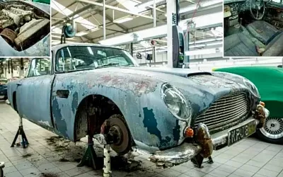Забытый ржавый Aston Martin DB5 может стоить миллион фунтов стерлингов