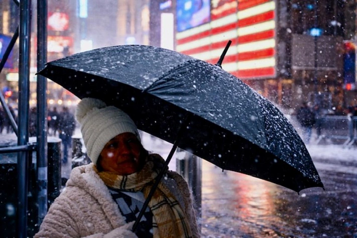 В Нью‑Йорке ввели запрет на поездки из‑за мощного снегопада